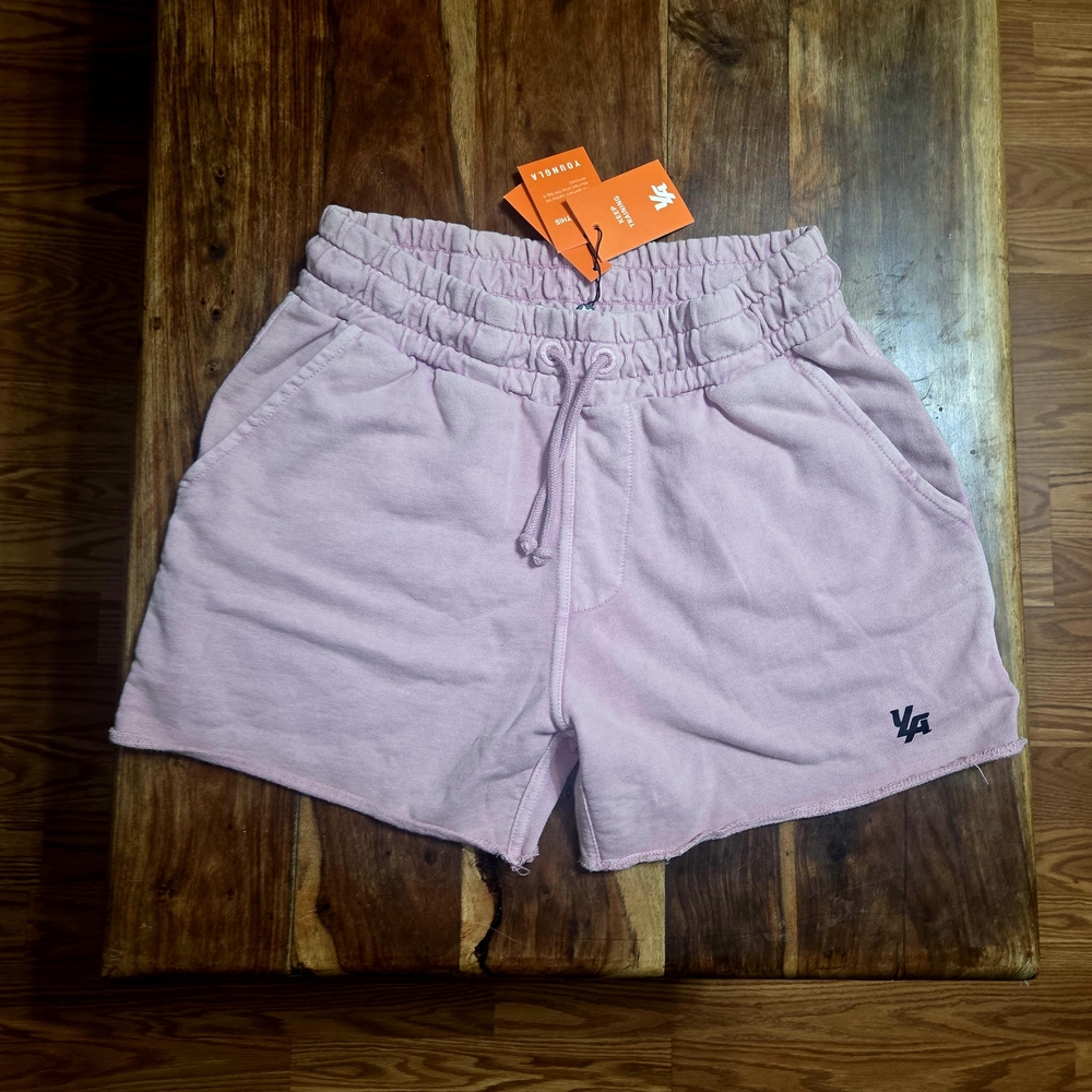 YoungLA Light Pink Athletic Drawstring Shorts - Picture 2 of 9